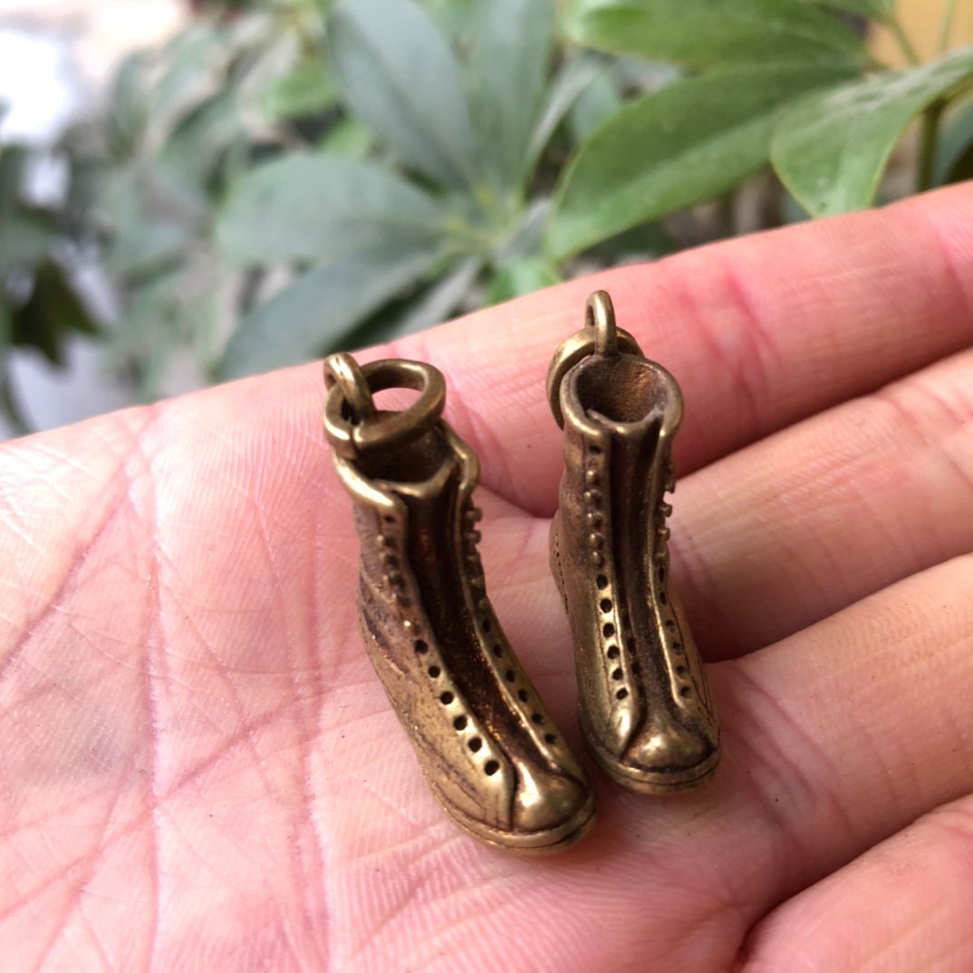Exquisite Brass Mini Boots, Brass Shoes Couples, Lovers Carry Bags Necklaces Keychains Pendants, Birthday Gifts