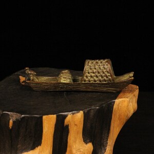 Mini Chinesischer Faltparavent – 46x24x0,6 Cm, Holz, Antike Malerei, Desktop-Dekoration Oder Raumteiler