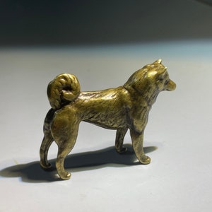Distressed solid copper zodiac dog, pure copper ornaments, vintage fun antique brass crafts collection
