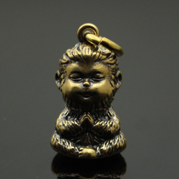 Kupfer Affe König, Sternzeichen Affe, Auto Schlüsselanhänger, chinesischer Stil kreativer Anhänger