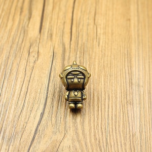 Pure copper cartoon character doll, brass decoration, DIY keychain pendant