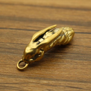 Brass Zodiac Rabbit Keychain, Vintage Jewelry Accessory