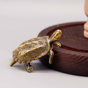 Pure Copper Turtle Statue, Tea Pet Paperweight image 10