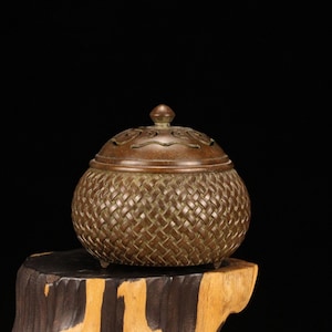 Zen copper incense burner, Chinese classical incense burner, home decorations, office study tea room table top ornaments