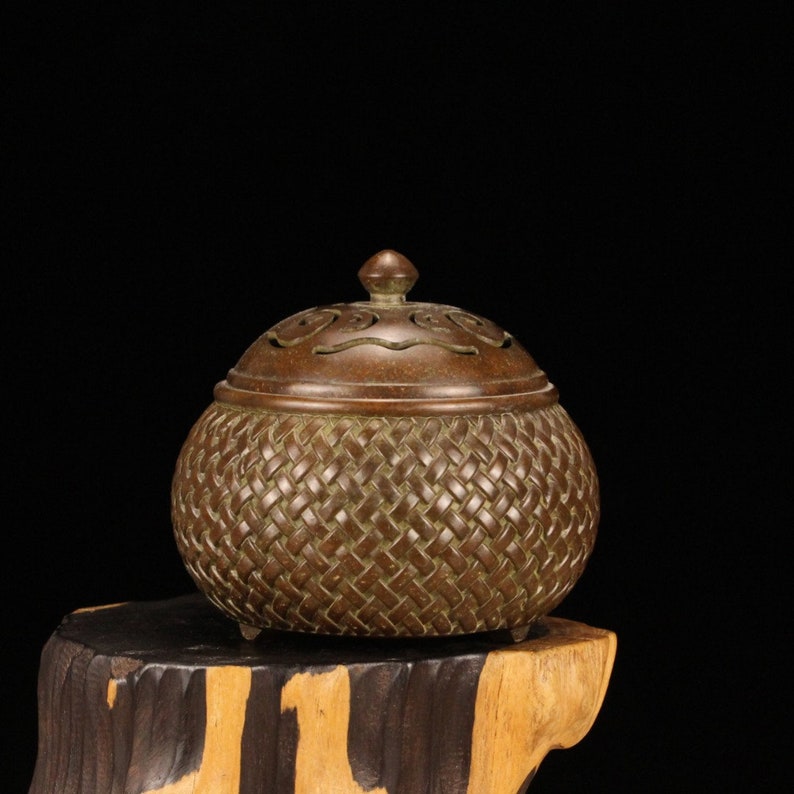 Zen copper incense burner, Chinese classical incense burner, home decorations, shops office study tea room table top ornaments