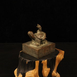 Chinese Antique Alloy Xuanwu Seal, Home Decor