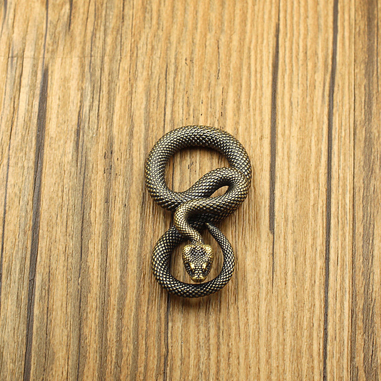 Antique and Old Brass Coil Snake Ghost Snake Key Chain Etsy