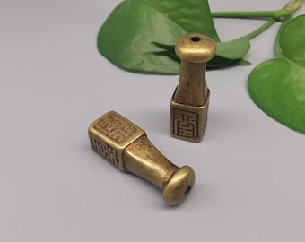 Two Vintage Brass Cigarette Holders, Dry Filter, Antique Design