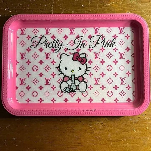 Pretty In Pink | 420 | Make up Tray | Flower Tray | Rolling Tray