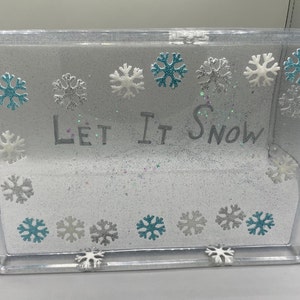 Let It Snow Tray Charcuterie Board Platter by SLO Poured Creations