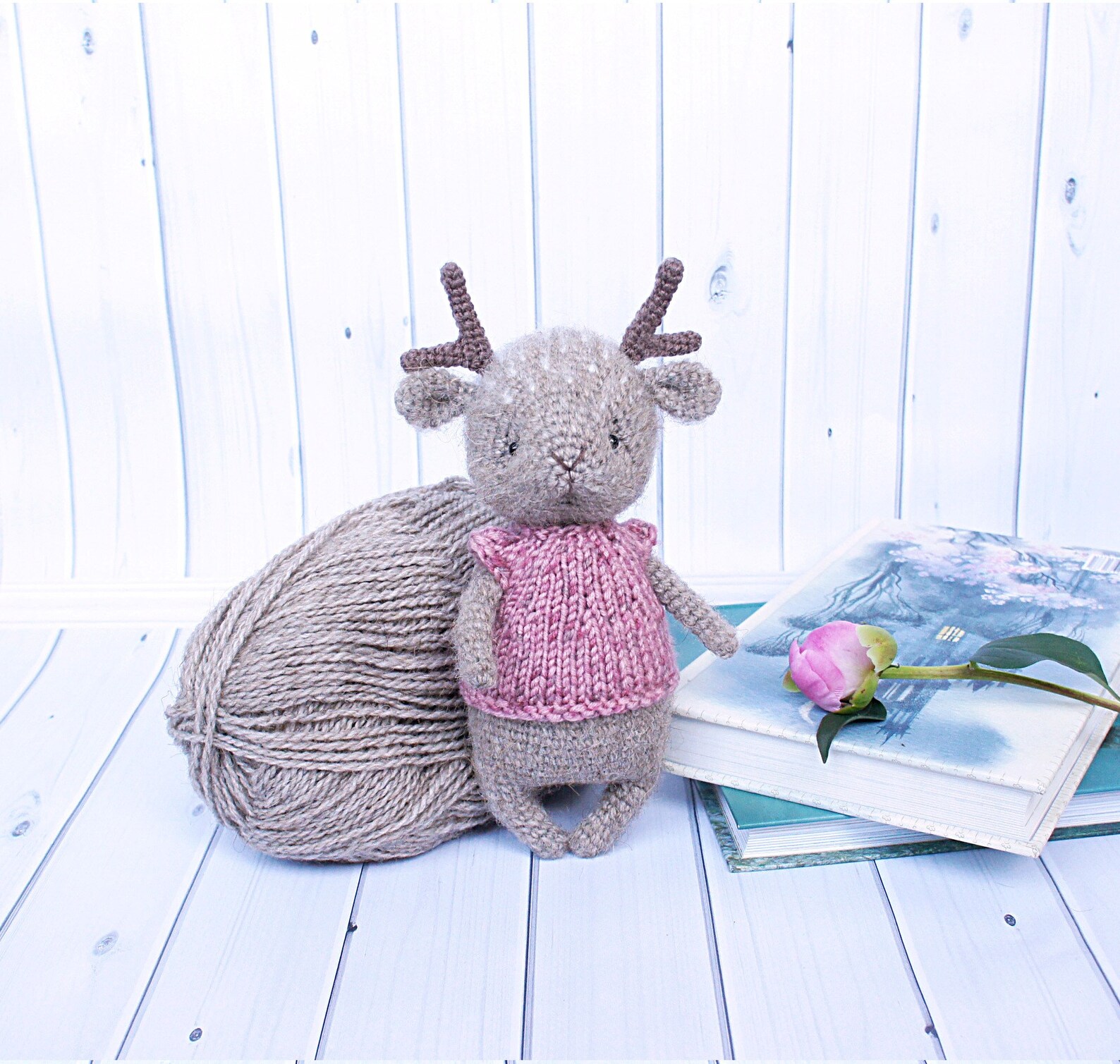 Deer Stuffed Animal With Clothes Woodland Decorative Doll Etsy