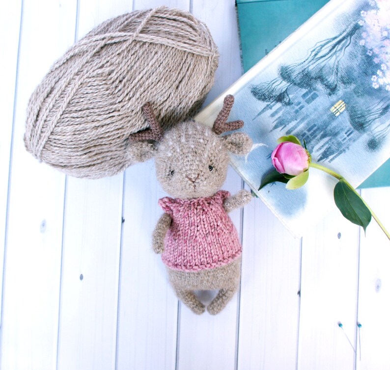 Deer Stuffed Animal With Clothes Woodland Decorative Doll Etsy