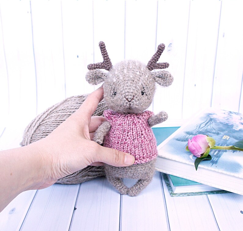 Deer Stuffed Animal With Clothes Woodland Decorative Doll Etsy