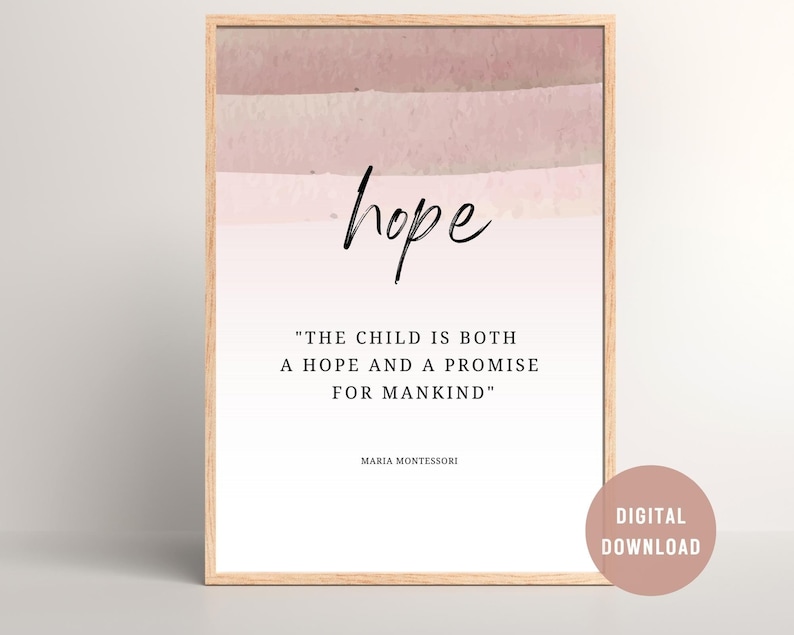 Abstract Montessori Quotes Wall Art, Play is the Work of the Child ...