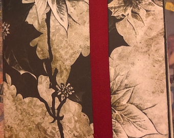 Christmas Junk Journal with Ephemera and Ribbon