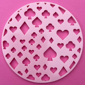 Speelkaarten Harten Klaveren Ruiten Schoppen Patroon Cupcake Koekje Cirkel Stempel Debosser