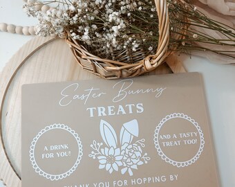 Easter Bunny Treat Plate | Acrylic | Personalised | Kids | Acrylic Easter Decor