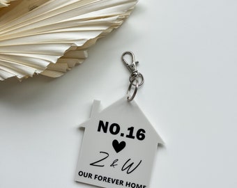 New Home / First Home Personalised Acrylic Key Ring