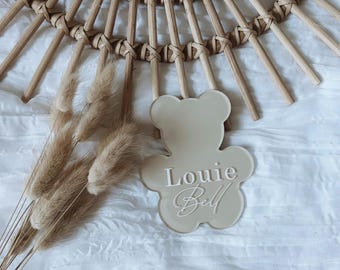 Baby Bear Name Disc | Acrylic | Gift | Newborn