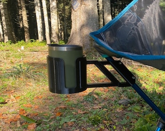 Folding Chair Cup Holder for Camping and Outdoor Use - Fits Decathlon MH500