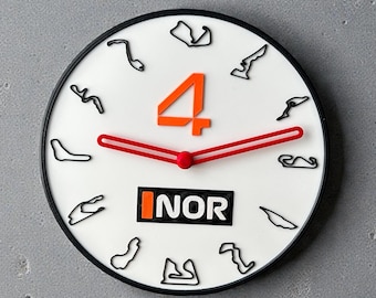 3D Printed F1 Wall Clock: Formula 1 Racing Enthusiast Decor