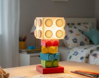 Color Brick Block Lamp – Kids Night Light for Playful Rooms