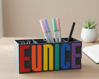 Personalized Rainbow Pen Holder