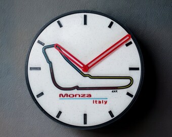3D Printed Monza Circuit Formula 1 Wall Clock - Unique Racing Gift
