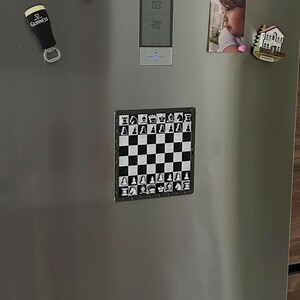 Chess Fridge Magnet - Strategy in the Kitchen - Gift for Chess Lovers image 2