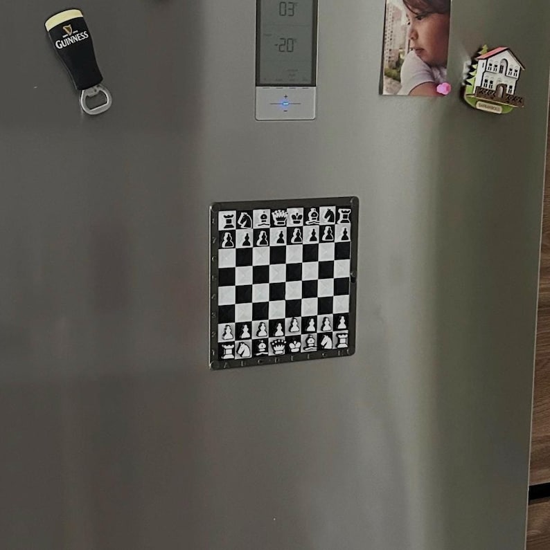 Chess Fridge Magnet - Strategy in the Kitchen - Gift for Chess Lovers image 2