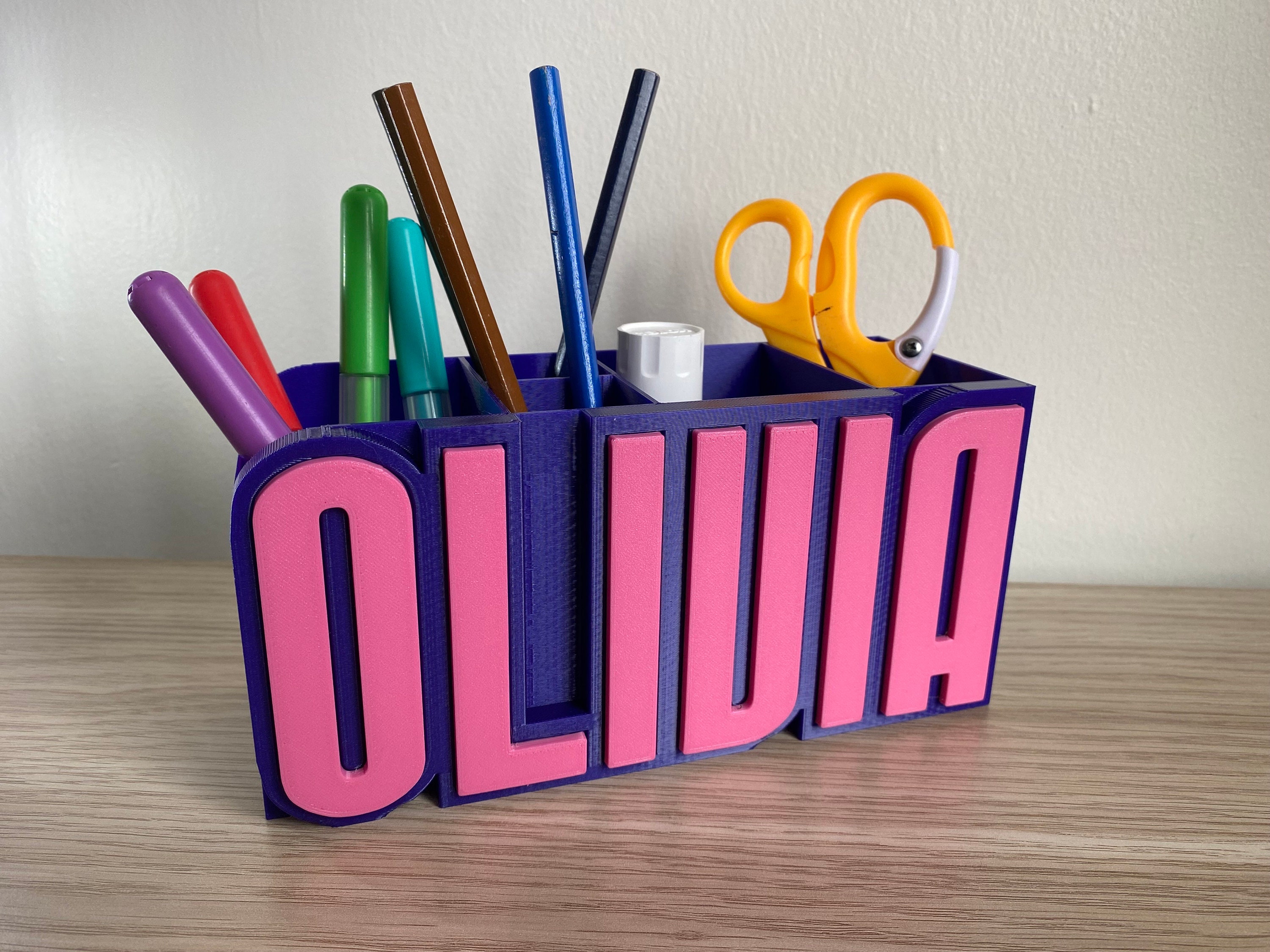 Laser Cut City Desk Organizer Model Storage Rack Pen Holder and