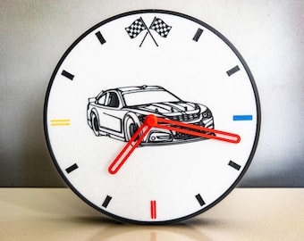 Exclusive for Nascar Fans: Unique 3D-Printed Wall Clock!(Silent Mechanism)