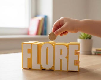 Personalized Piggy Bank – Custom Name Coin Bank – 3D Printed Gift for Kids, Boys, Girls