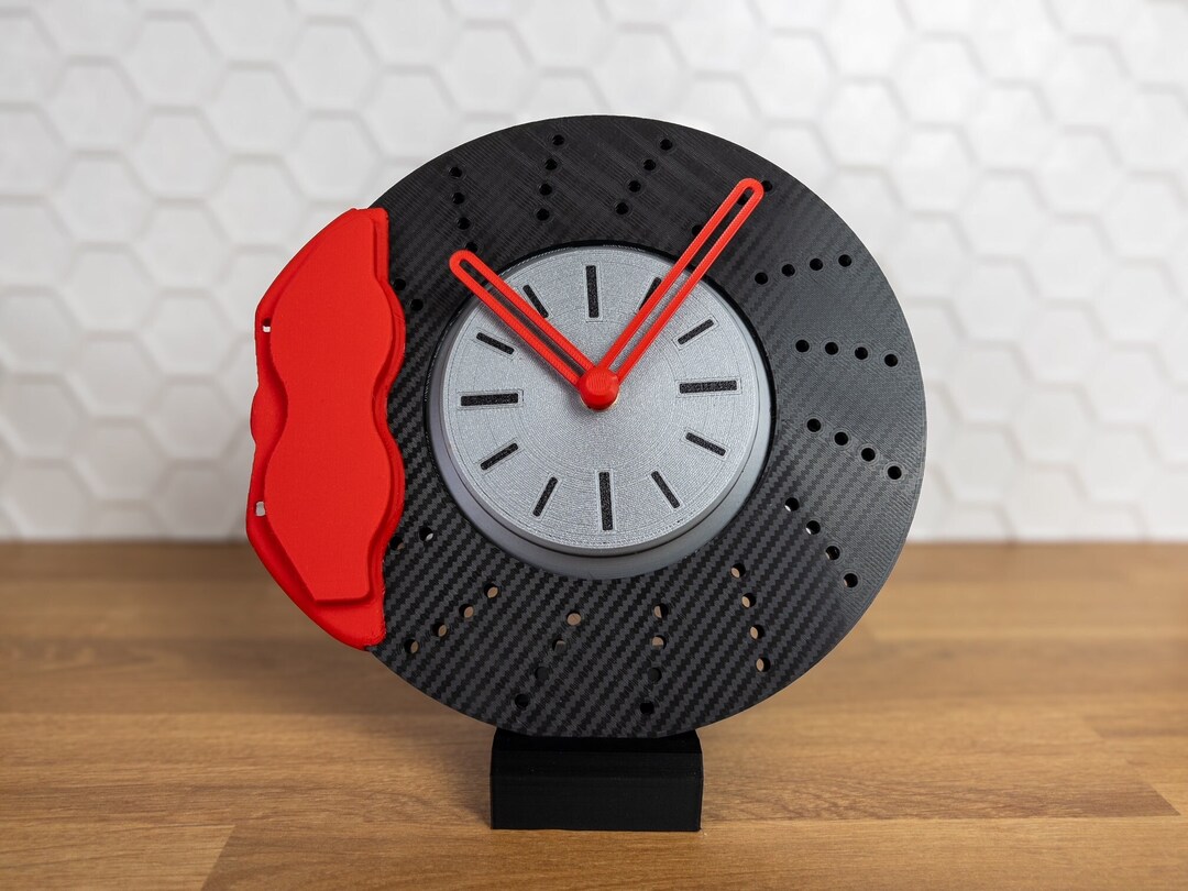 Adrenaline Junkie's Wall Clock: 3D Printed Brake Disc Design