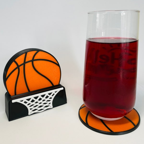 Basketball Coaster Set - Stylish Gift For Basketball Fans - Best 3D Printed Products