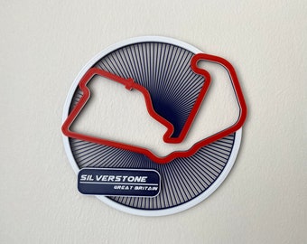 F1 Track Wanddekoration: 3D gedruckte Rennstrecke Kunst