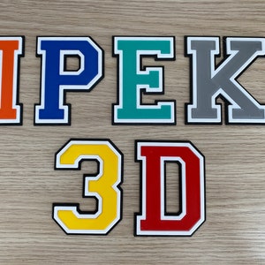 Personalized Door Name Plaque | School Style Children Wall / Door Sign | 3D Printed College Font