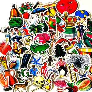 Lot de 54 autocollants Loteria