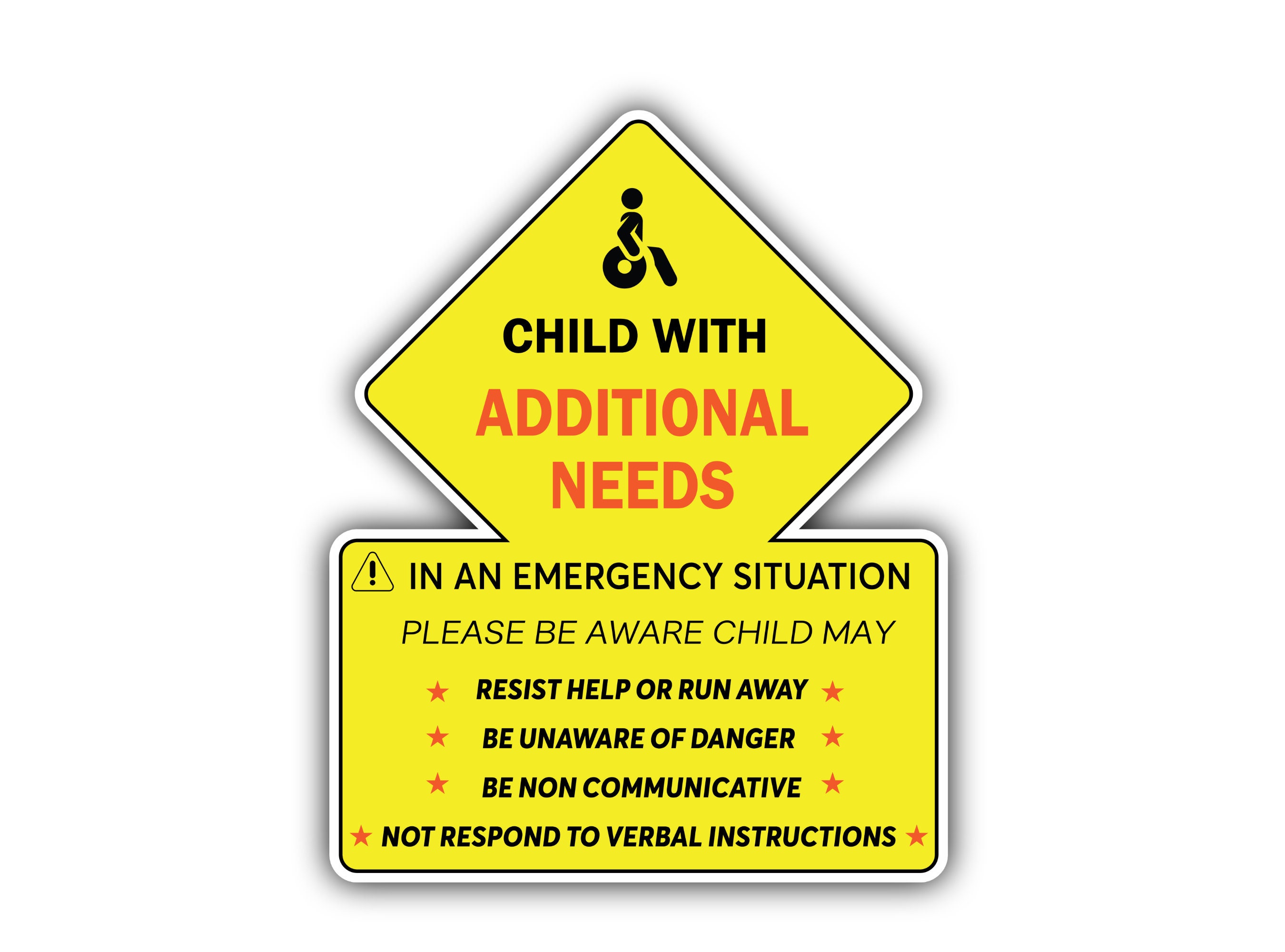 Autistic Child Lives Here Vinyl Stickers - Pack Of 2, 6x6 Inch Safety Decal For Home/Window, Autism Awareness - View #9
