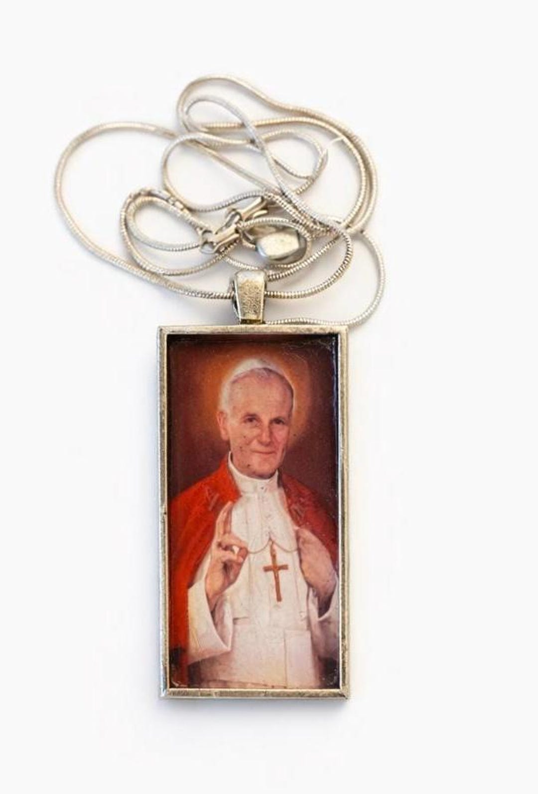 Pope John Paul II Pendant Necklace – Catholic Devotional Medal - Etsy