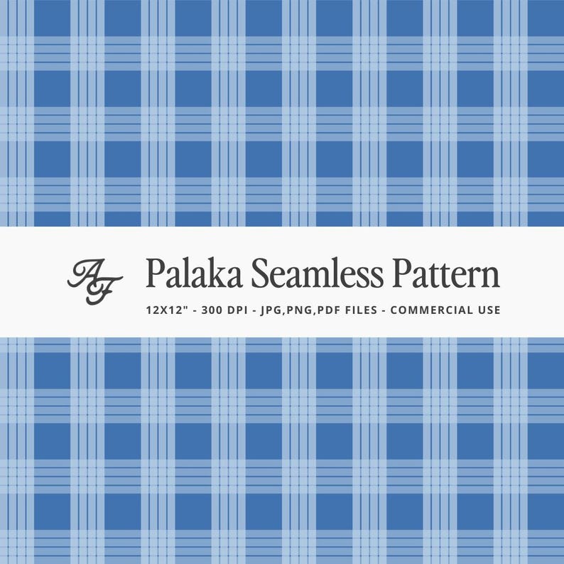 Palau Pattern Palaka Seamless Pattern - Denim Blue, Hawaiian Print, Repeat Background ...