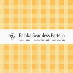 Palaka Seamless Pattern - Puakenikeni Orange, Hawaiian Print, Repeat Background, Commercial Use, Fabric Design, Hawaii Surface Patterns