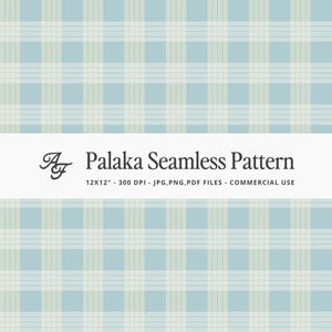 Palaka Seamless Pattern - Blue Green, Hawaiian Print, Repeat Background, Commercial Use, Fabric Design, Hawaii Surface Patterns