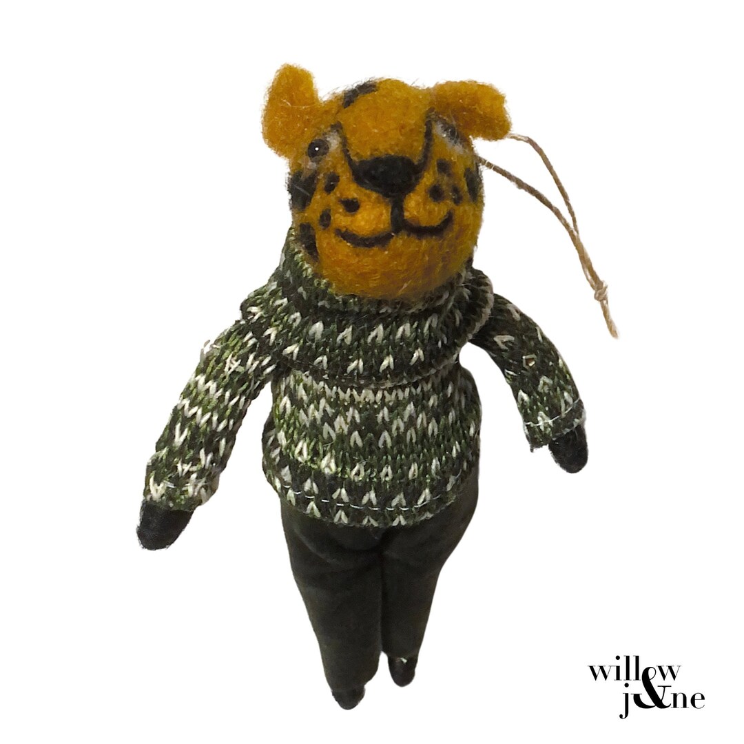 Hanging Felt Leopard Ornament Christmas Tree Decoration - Etsy UK