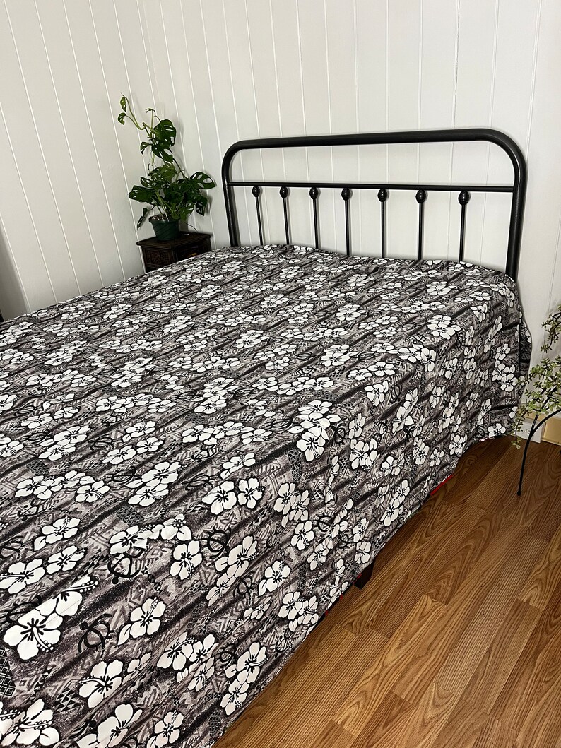 Hawaiian Print California King Size Blanket. Patchwork. Handmade Etsy