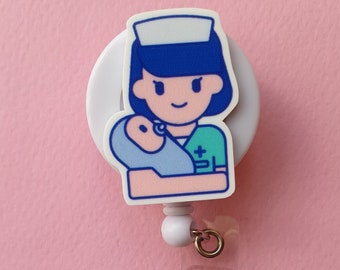 Midwife Badge Reel: OB-GYN Doctor ID Clip