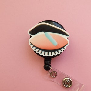 Porta badge per microblading, regalo per truccatori permanenti, porta tessere per sopracciglia, regalo per chirurghi plastici, clip identificativa per cosmetici, cordino per estetica, trucco