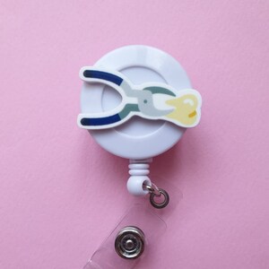 Porte-cartes de dentiste, Bobine de badge pour assistante dentaire, Cadeau dentiste, Porte-nom d'étudiant en médecine dentaire, Clip d'identification de médecine dentaire, Porte-badge, Lanière