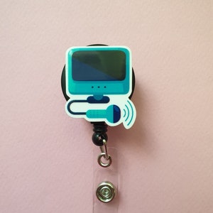 Bobine d'insigne de gynécologue, porte-cartes OBGYN, étiquette nominative de sage-femme, cadeau obstétricien, clip d'identification pour échographie, cordon médical, étiquette nominative d'infirmière