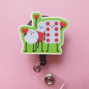 Bobine pour badge de pharmacien, porte-cartes technique de pharmacie, cadeau de pharmacien, clip pour badge de pharmacie, clip d'identification médicale, étiquette de nom Rx, mousqueton pour médicaments